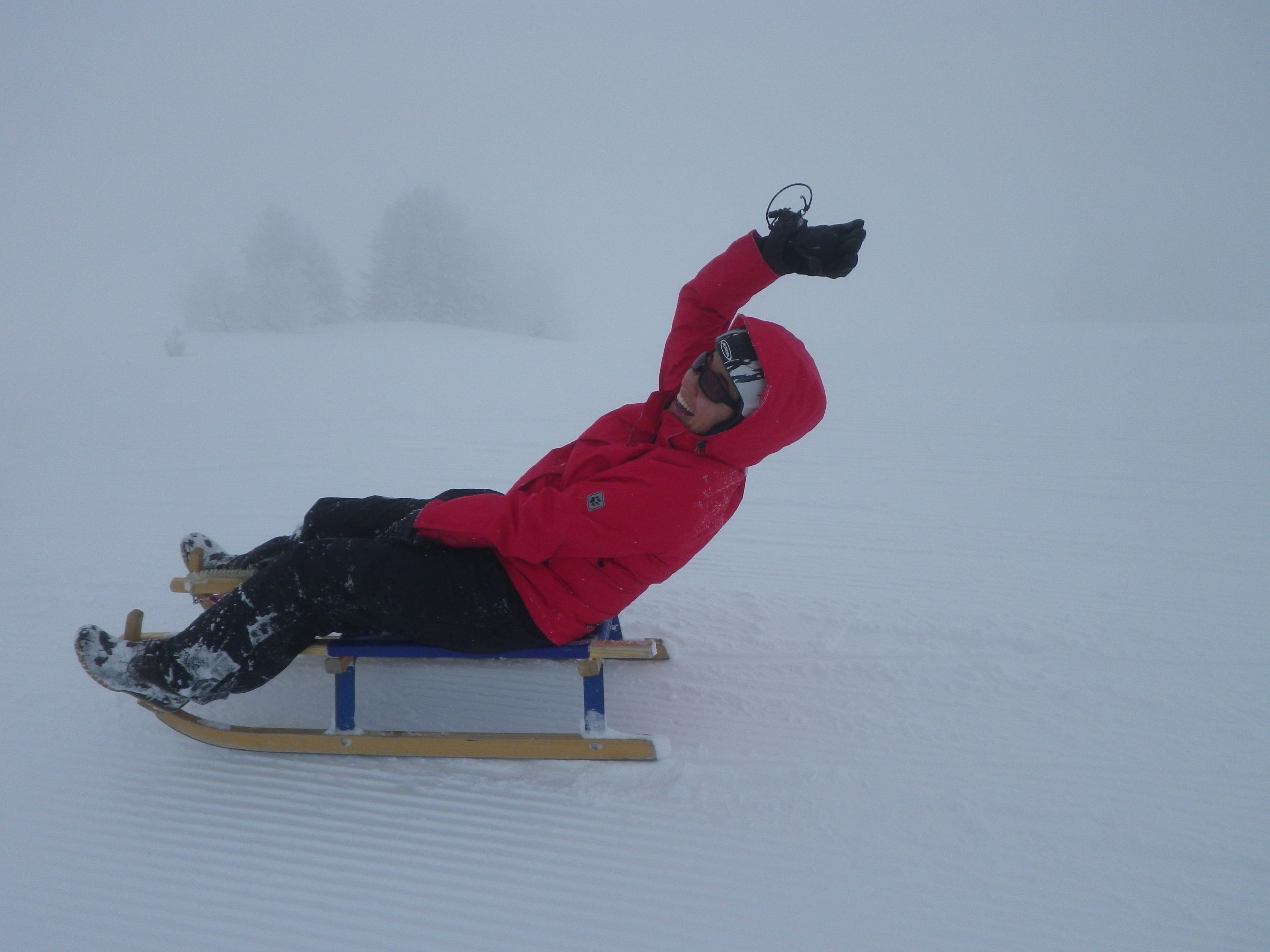 Sledding in the Alps